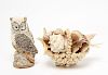 Shell-Clad Decorative Objects incl. Owl & Basket 2