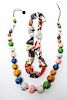 Multi-Colored Large Plastic Beaded Necklaces 2