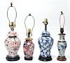 Chinese Porcelain Baluster Vase Table Lamps, 4