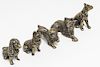 Small Cast Gilt-Metal Dog Figurines, Group of 5