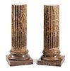 A Pair of Louis XVI Style Bronze Mounted Marble Pedestals Height 36 inches.