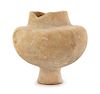 * A Cycladic Marble Kandila Height 6 5/8 inches.