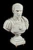 An Italian Marble Bust of a General Height 22 1/2 x width 14 inches.