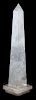 A Large Rock Crystal Obelisk Height 30 inches.