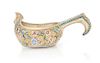 * A Russian Silver-Gilt and Enamel Kovsh, Mark of the 11th Artel, Moscow, 20th Century, with polychrome enameled floral and foli