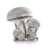 An Italian Silver Caster Set, Buccellati, Milan, 20th Century, in the form of a troop of mushrooms.