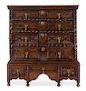 A Charles II Oak Chest on Stand Height 46 x width 41 x depth 20 inches.