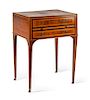 A George III Mahogany and Satinwood Marquetry Dressing Table Height 32 1/2 x width 24 x depth 20 inches.