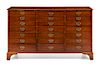 A George III Yew or Burlwood Chest of Drawers Height 36 1/2 x width 62 x depth 14 inches.