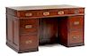 A Victorian Mahogany Two-Sided Desk Height 31 x width 54 3/4 x depth 30 3/4 inches.