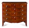 An American Mahogany Chest of Drawers Height 39 x width 42 3/4 x depth 22 inches.