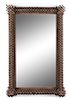 A Tramp Art Mirror Height 52 x width 34 inches.