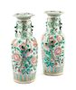 A Pair of Chinese Porcelain Vases Height 24 inches.