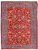 An Isfahan Wool Rug 13 feet 8 inches x 10 feet 4 inches.