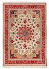 A Tabriz Wool and Silk Rug 7 feet 1 inch x 4 feet 10 1/2 inches.