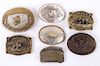 Collection of Montana Silver & Brass Belt Buckles