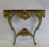 Louis XV Style Carved, Paint and Gilt Decorated