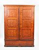 Continental Grained Wood Two-Part Armoire