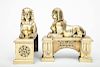 Pair of Empire Style Ormolu Sphinx-Form Chenets