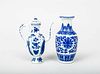 Two Kang Hsi Style Blue and White Small Porcelain Articles