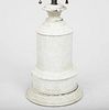 French White-Ground T?le Oil Lamp