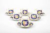 Set of Six French Porcelain Demitasse Cups and Saucers