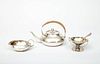 Liberty & Co. Cymric Pattern Teapot, Sugar Bowl and Creamer