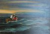 ALMONT? Signed Oil on Canvas Fishing Scene.