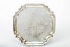 English Silver-Plated Footed Octagonal Tray