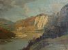 J.E.HENNAH? Oil on Canvas River Landscape.