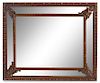 A Regence Style Oak Mirror Height 38 x width 47 1/2 inches.