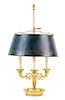 An Empire Style Gilt Bronze Bouillotte Lamp Height overall 26 inches.
