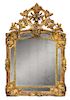 A Continental Giltwood Mirror Height 36 inches.