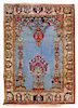 A Sino-Indian Wool Prayer Rug 4 feet 11 inches x 3 feet 6 3/4 inches.