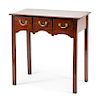 A George III Mahogany Side Table Height 29 x width 29 x depth 15 1/2 inches.