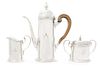 An American Silver Three-Piece Coffee Service, Tiffany & Co., New York, NY, 20th Century, comprising a coffee pot, covered sugar