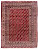 A Bokhara Wool Rug 13 feet 10 inches x 10 feet.