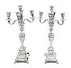* A Pair of Austro-Hungarian Silver Candlesticks, Maker's Mark G&S, Vienna, Late 19th/Early 20th Century, each baluster form ste