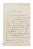 PAGANINI, NICCOLO. Autographed letter signed, one and a half pages, May 6, 1846. In French. To Jean-Baptiste Vuillaume.