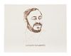 * (MUSICIANS) Pavarotti, typed note card signed. Together with Artur Rubenstin, signed promotional booklet.