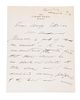 * SARGENT, JOHN SINGER. Autographed letter signed ("John S. Sargent"), 2 pp., Boston, n.y.