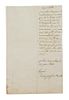 * LOUIS XVIII. Two autographed documents signed by Louis Joseph de Bourbon, 1811, and King Louis XVIII, 1722.