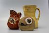  Three decorative pottery items.