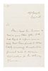 GLADSTONE, WILLIAM. Autographed letter signed, three pages, July 11, 1856.