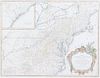(MAP) VAUGONDY, ROBERT DE. Partie De L'Amerique Septentrionale... S.I., c. 1788. Engraved map with hand-coloring. Framed and mat