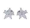 Tiffany & Co Platinum Victoria Diamond Cluster Earrings
