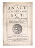 (ENGLAND) PARLIAMENTARY ACTS. Two acts. London, 1649 and 1650.