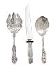 A Large Group of Silver Flatware, Various Makers, American and European, 19th and 20th Century, comprising: 15 large serving spo