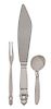 A Group of Danish Silver Flatware, George Jensen, Denmark, 20th Century, in various patterns, comprising 10 acorn pattern items,