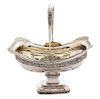 A Russian Silver Footed Basket with Handle, Unknown Maker, 1831, monogrammed and engraved 9 Januare 1841